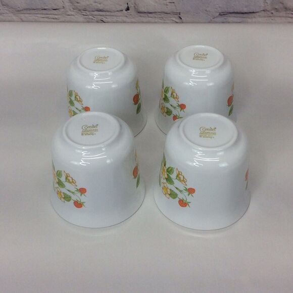 Vintage Corelle Strawberry Sundae 8oz Tea/Coffee Cups/Mugs Set of 4 Collectible - Picture 6 of 8